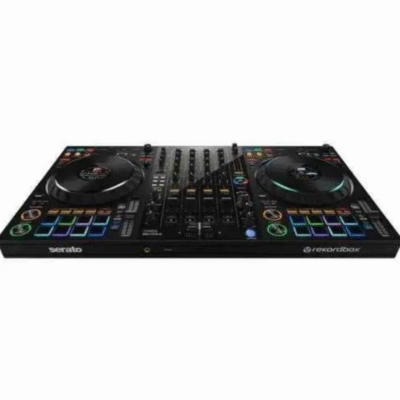 DDJs-FLX10 4-Channel DJ Controller Metal Audio Mixer & Recording Console for Rekordbox & Serato DJ Pro